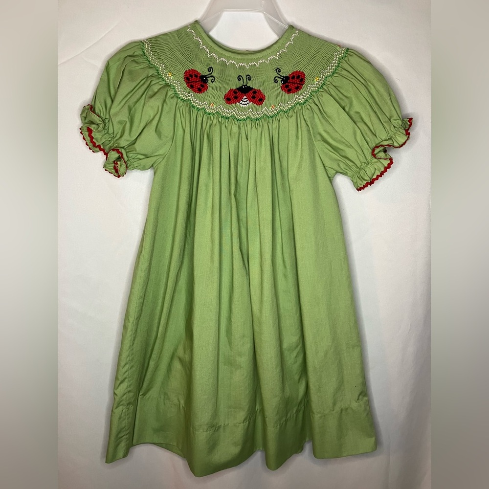 Rosalina Lady Bug Smocked Dress Size 2T